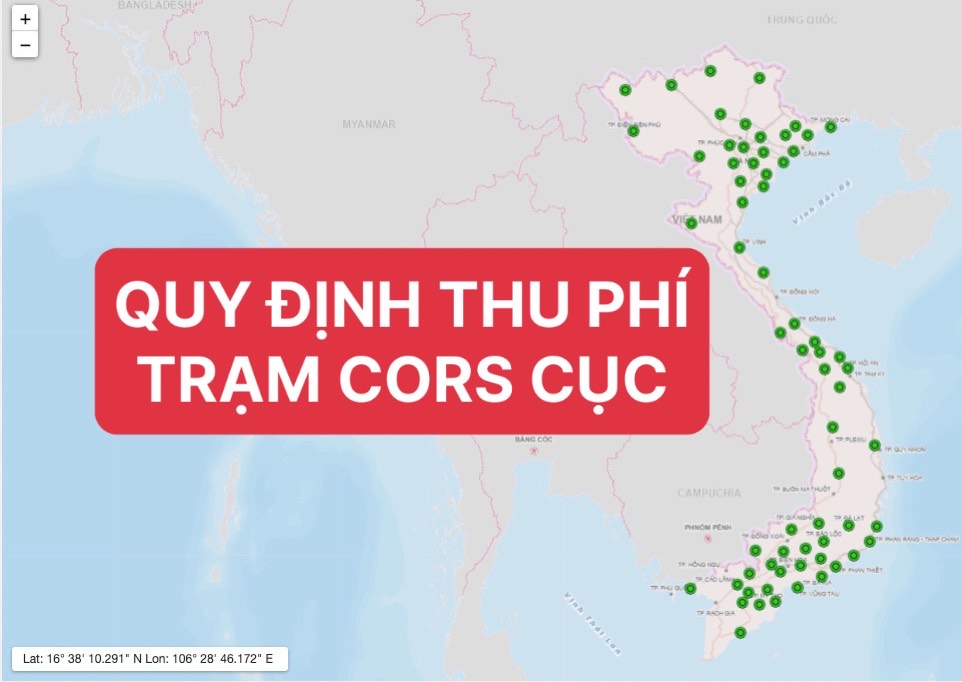 Quy định mức thu phí trạm định vị vệ tinh quốc gia (Cors Cục)