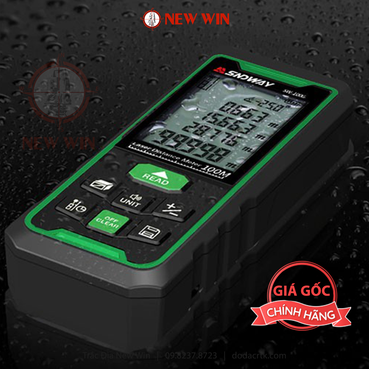 Máy đo khoảng cách laser tia xanh SNDWAY SW-100G