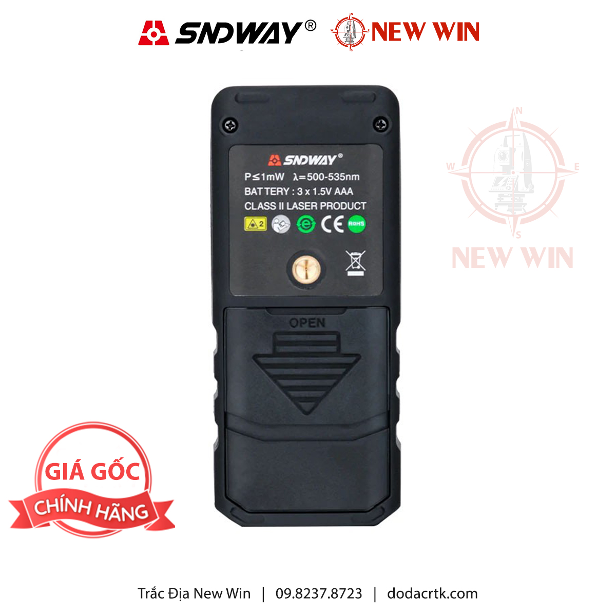 Máy đo khoảng cách laser tia xanh SNDWAY SW-100G