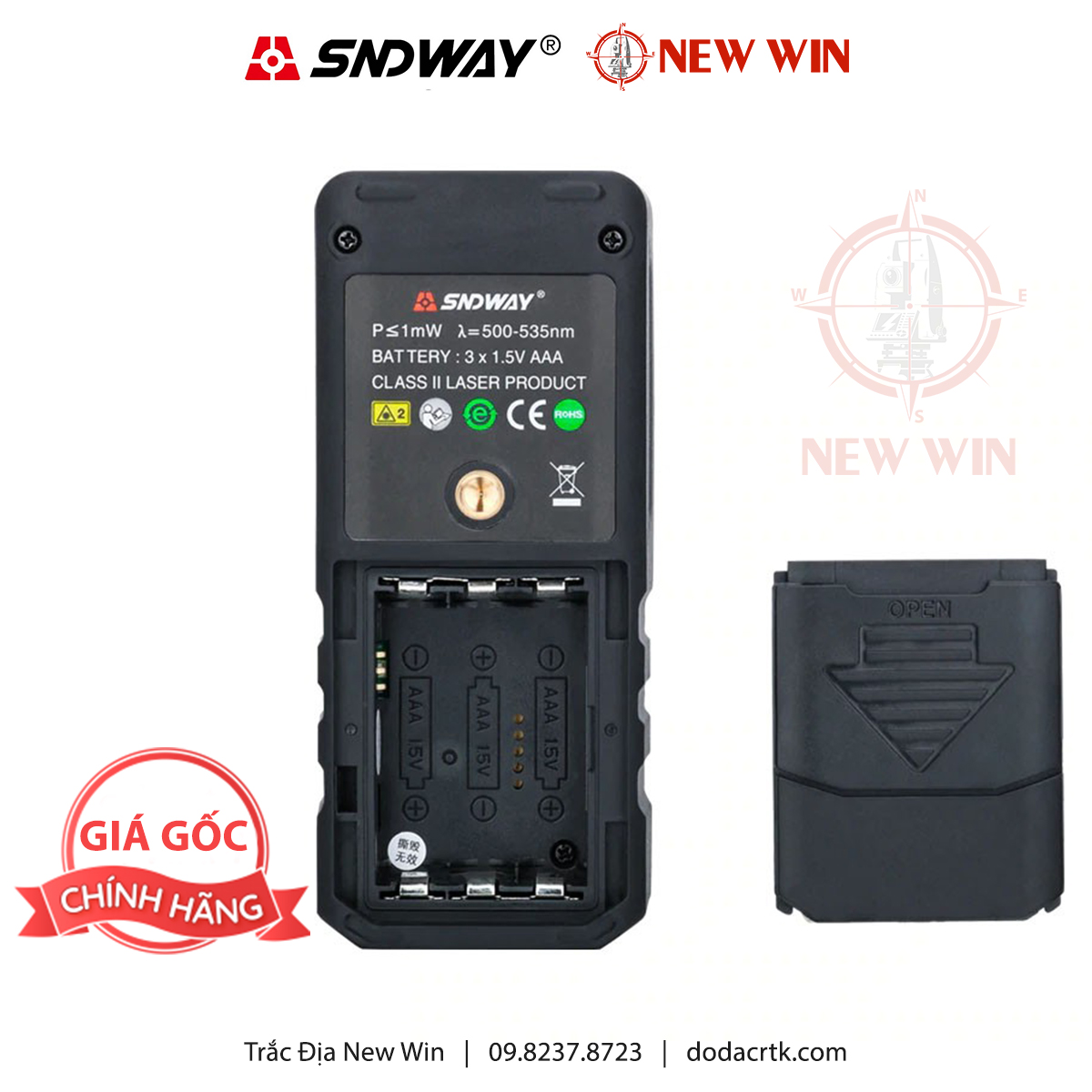 Máy đo khoảng cách laser tia xanh SNDWAY SW-100G