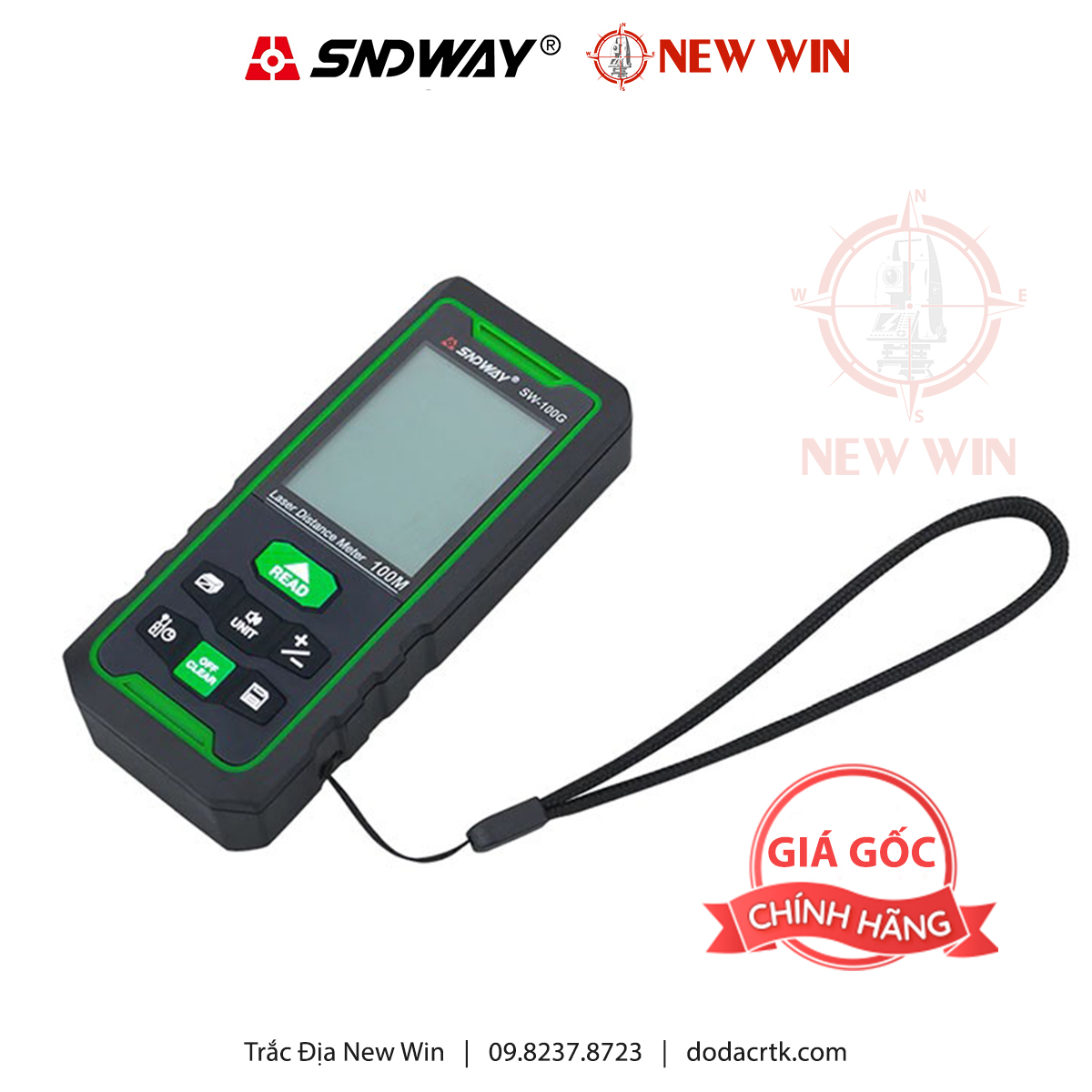 Máy đo khoảng cách laser tia xanh SNDWAY SW-100G
