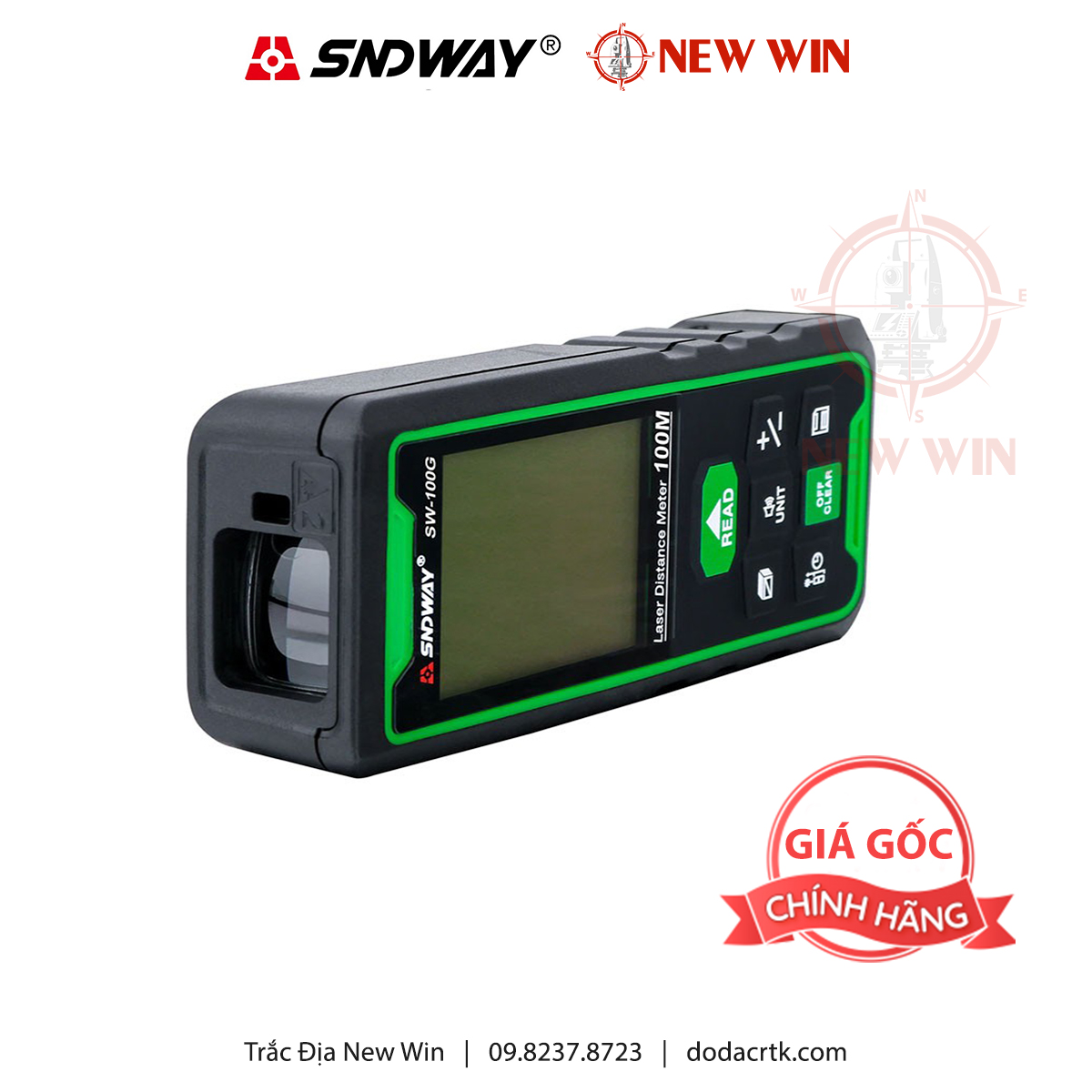 Máy đo khoảng cách laser tia xanh SNDWAY SW-100G