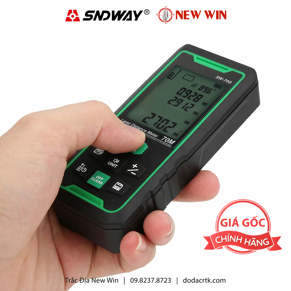 Máy đo khoảng cách laser tia xanh SNDWAY SW-70G