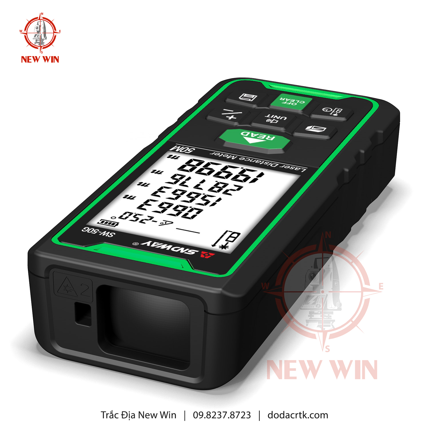 Máy đo khoảng cách laser tia xanh SNDWAY SW-50G