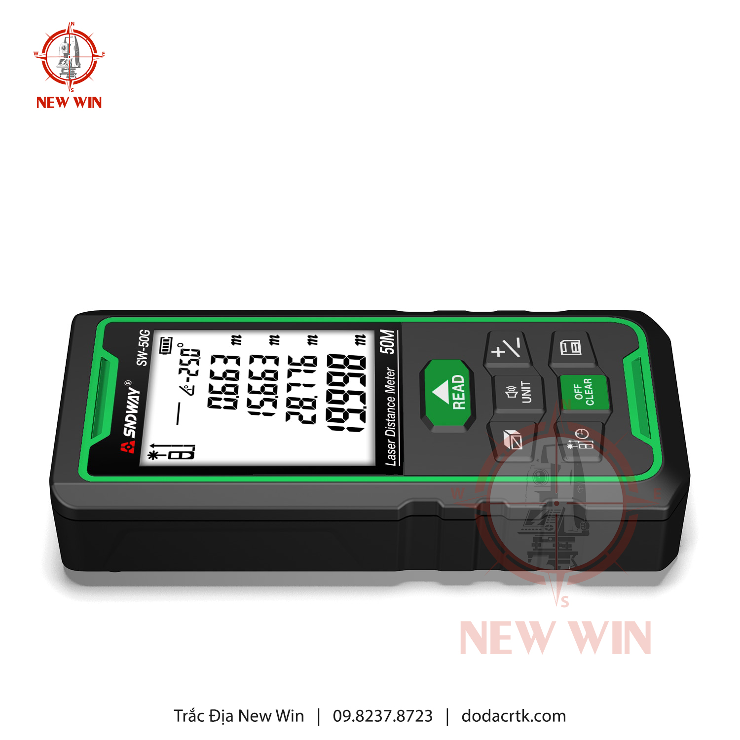 Máy đo khoảng cách laser tia xanh SNDWAY SW-50G