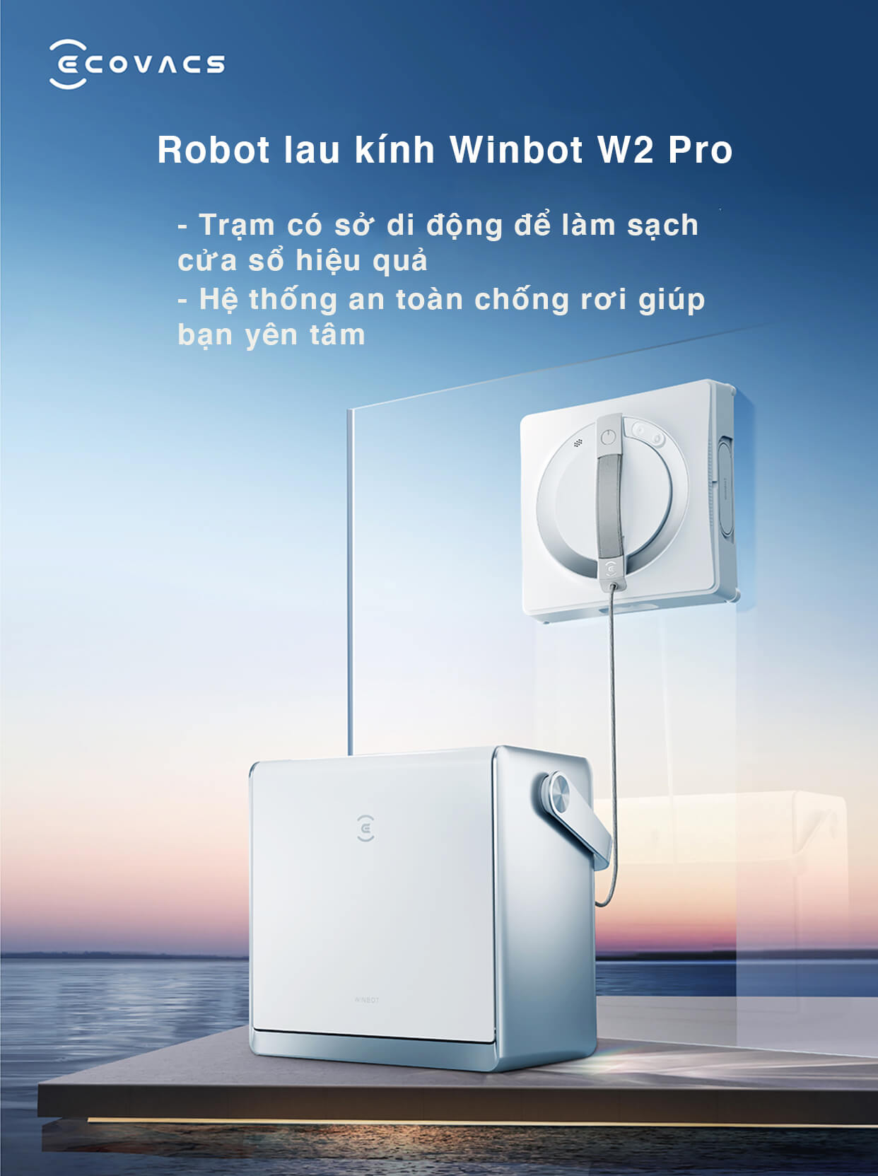 Robot Lau Kính Ecovacs Winbot W2 Pro