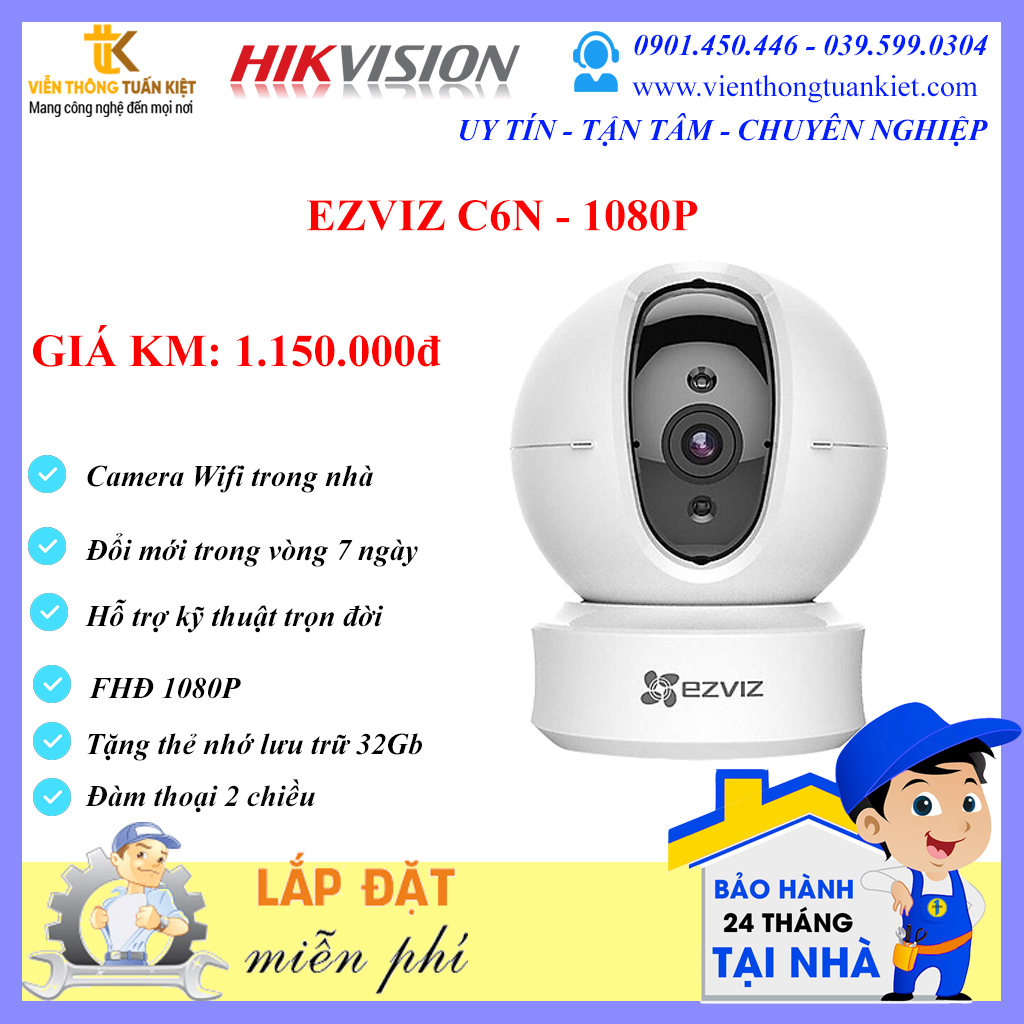 EZVIZ C6N ĐỘ PHÂN GIẢI FHĐ 1080P-ĐÀM THOẠI 2 CHIỀU