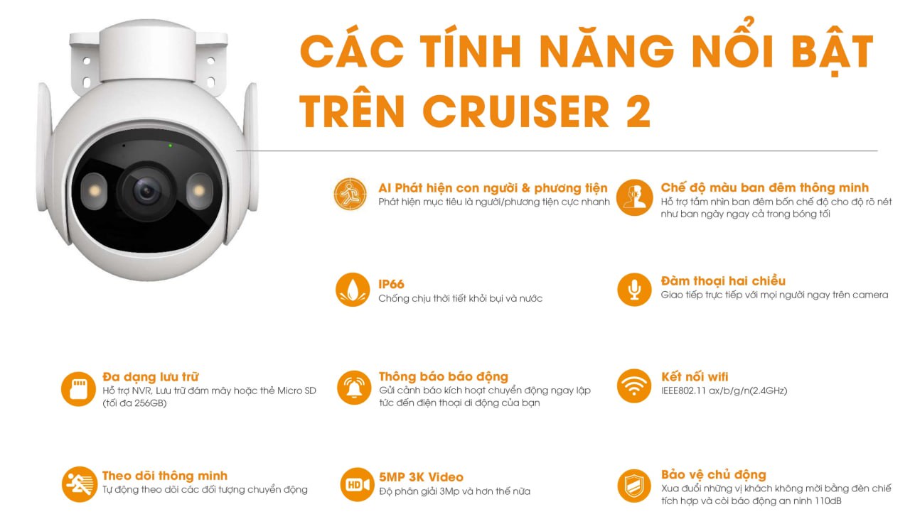 Camera Wifi quay quét Full Color 5MP iMOU IPC-GS7EP-5M0WE