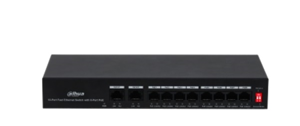 10-port 10/100Mbps Switch PoE DAHUA DH-PFS3010-8ET-65