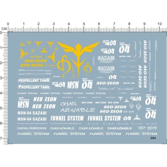 Sazabri Sticker Decal nước SAZABI custom các loại MG RG HG SD