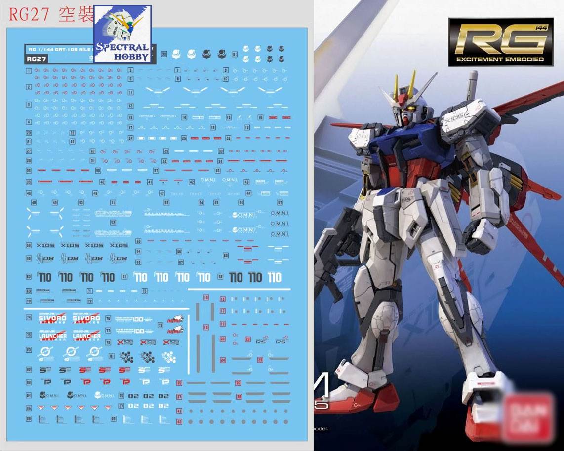 Super Strike Stickers Decal nước dán mô hình EG HG RG STRIKE Rouge các loại Water sticker