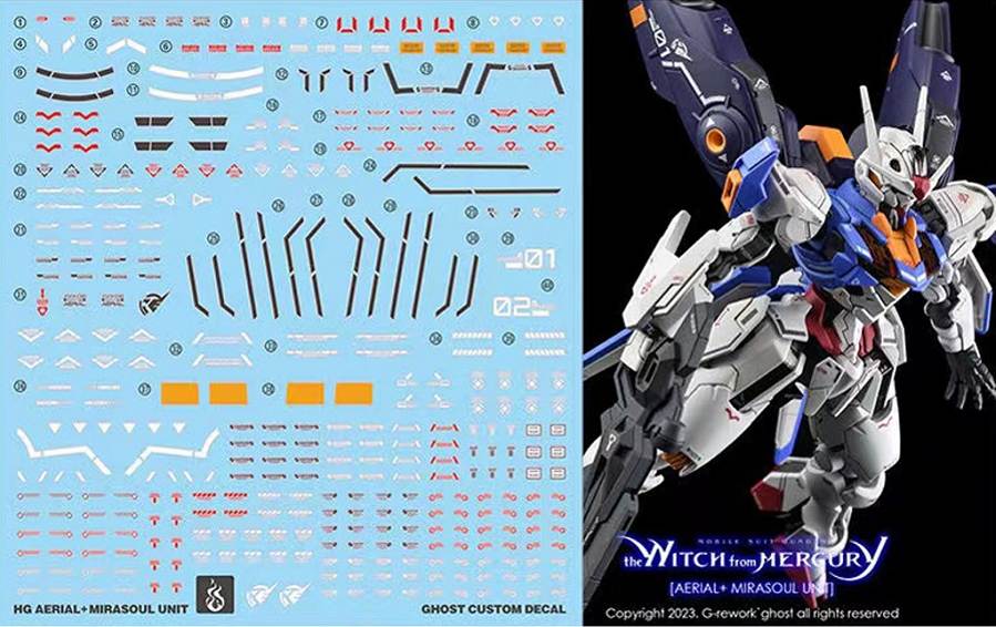 Calibarn Stickers Decal nước dán mô hình CALIBARN MERCURY HG các loại Water sticker
