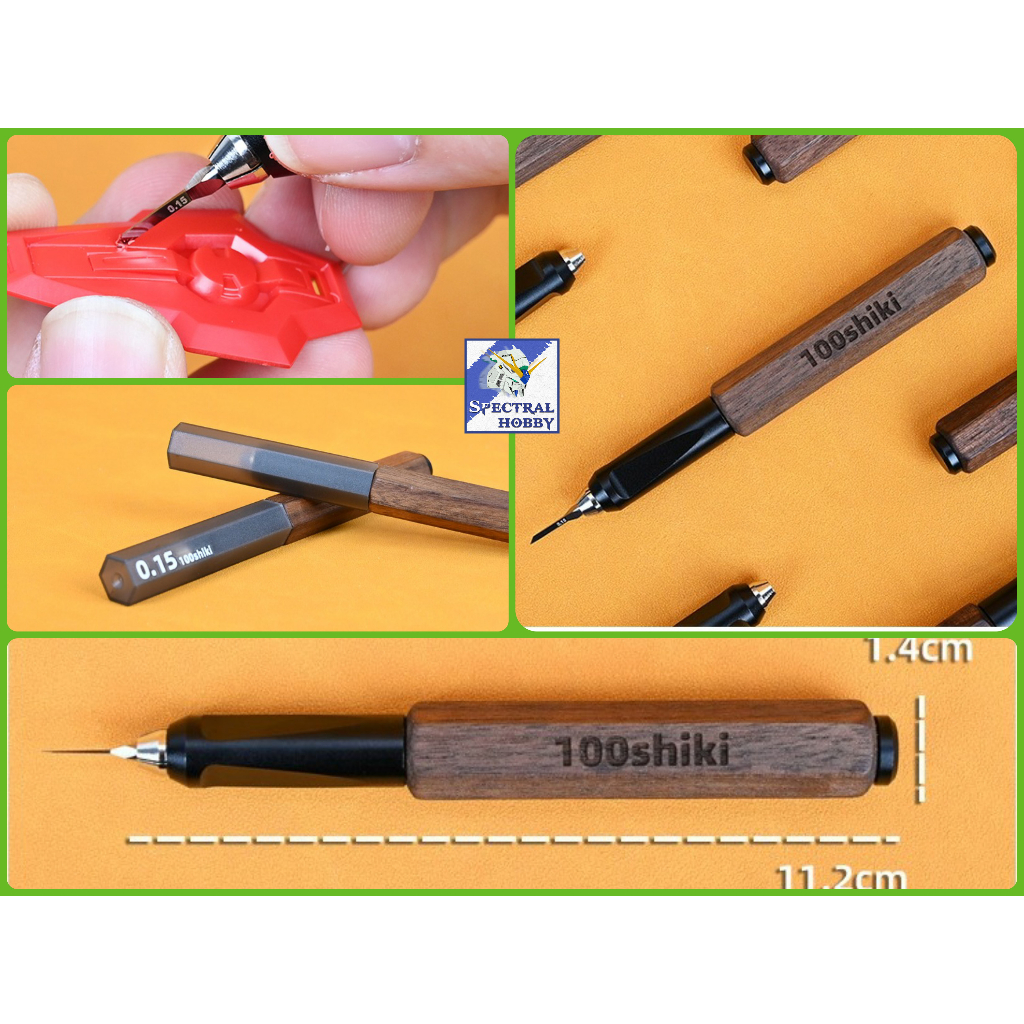 Dụng cụ 100Shiki kẻ tạo line chisel 0.1 - 1.0mm cho mô hình kèm Cán ...