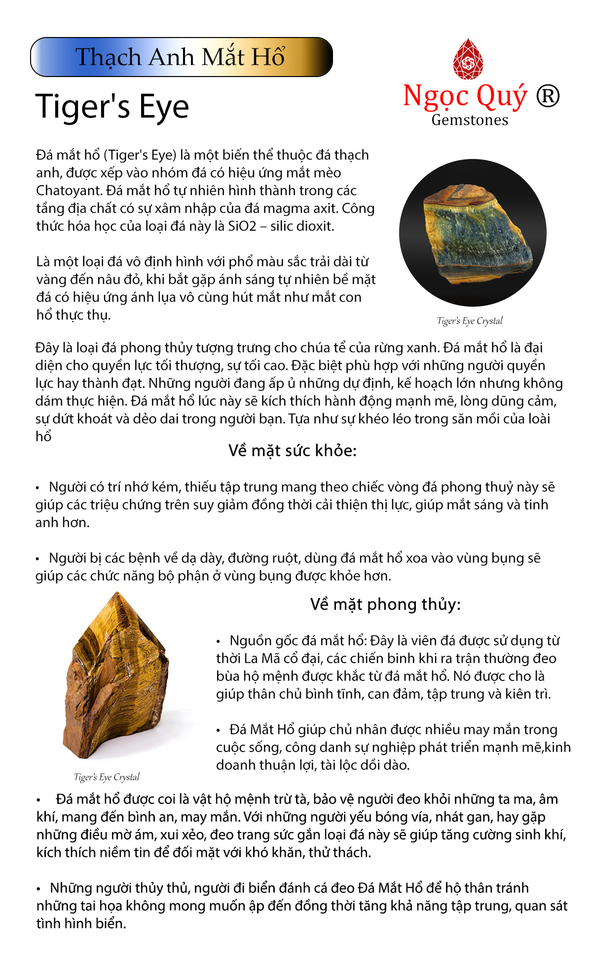 Vòng đá thạch anh mắt hổ phối charm rồng bạc Trang Sức Đá Phong Thủy ...