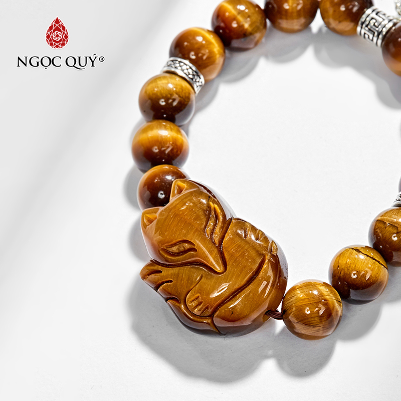 vòng tay đá mắt hổ vàng nâu