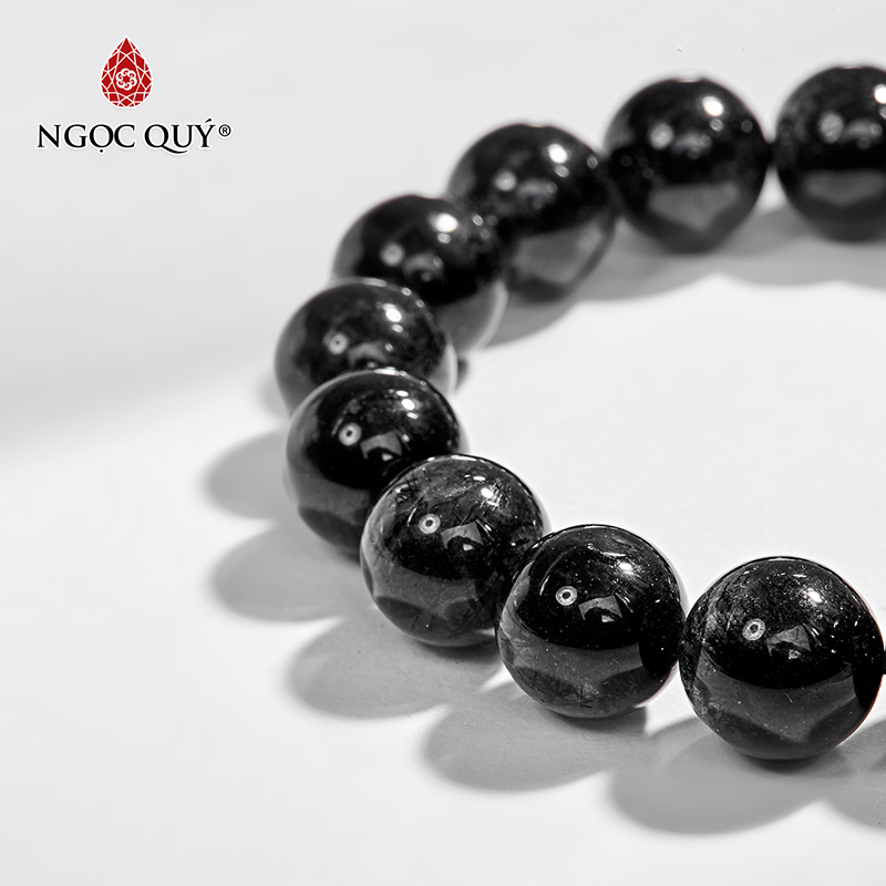 vòng tay đá thạch anh tóc đen