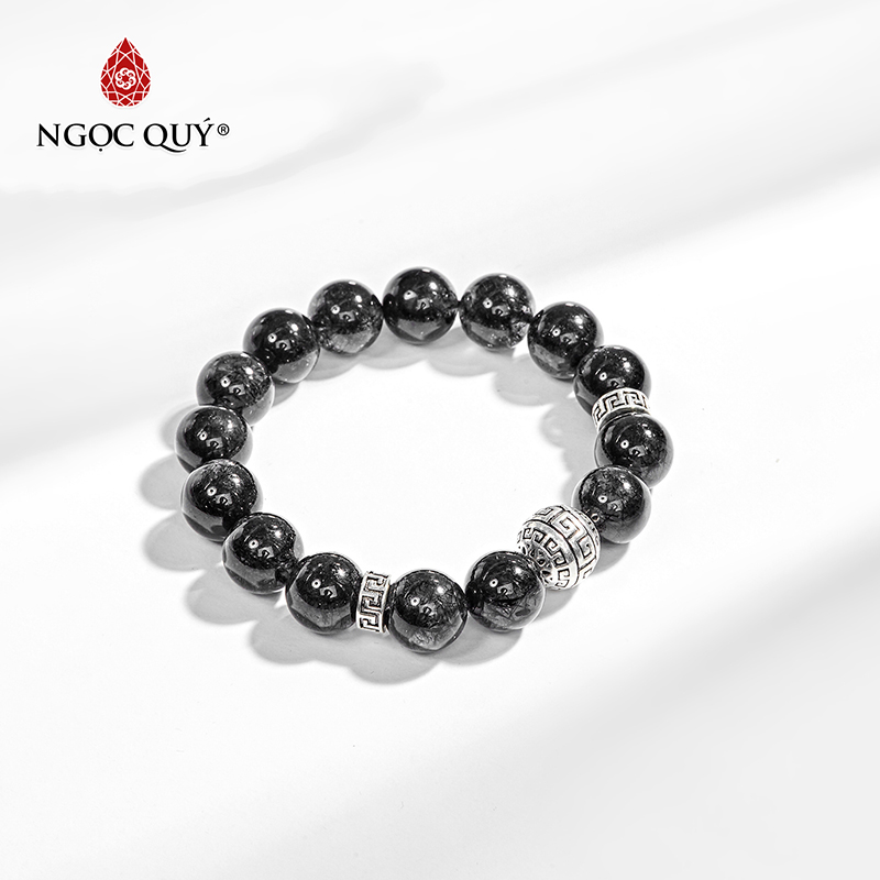 vòng tay đá thạch anh tóc đen