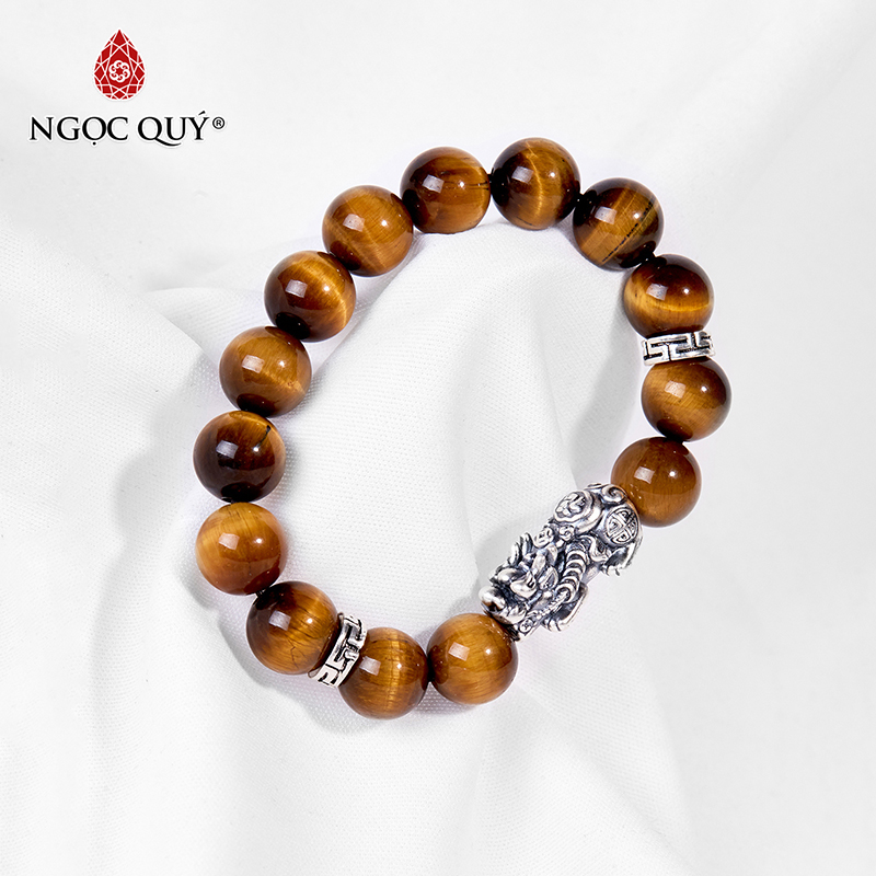 vòng tay đá mắt hổ vàng nâu