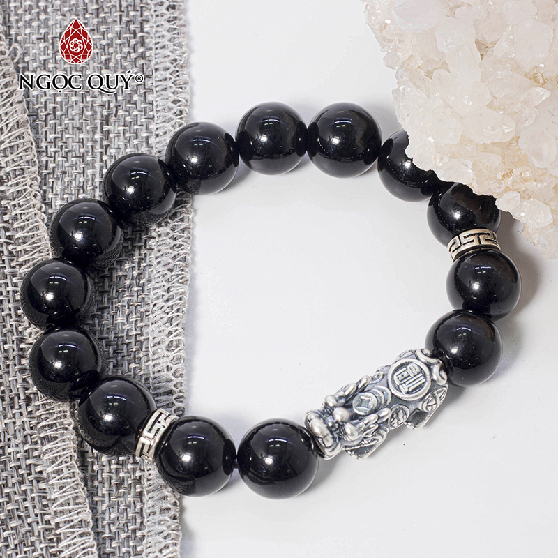 vòng tay đá obsidian