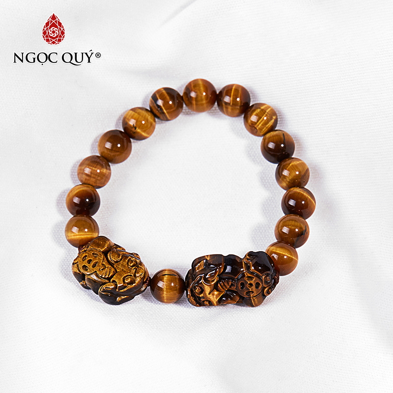 vòng tay đá mắt hổ vàng nâu