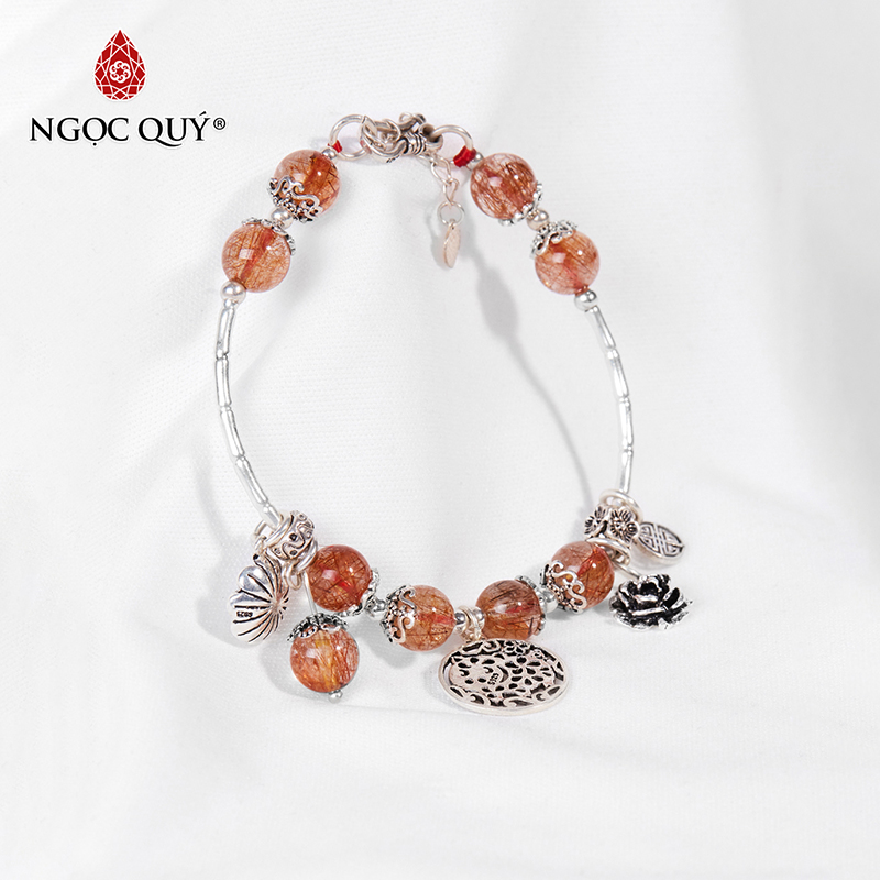 vòng tay đá thạch anh tóc đỏ
