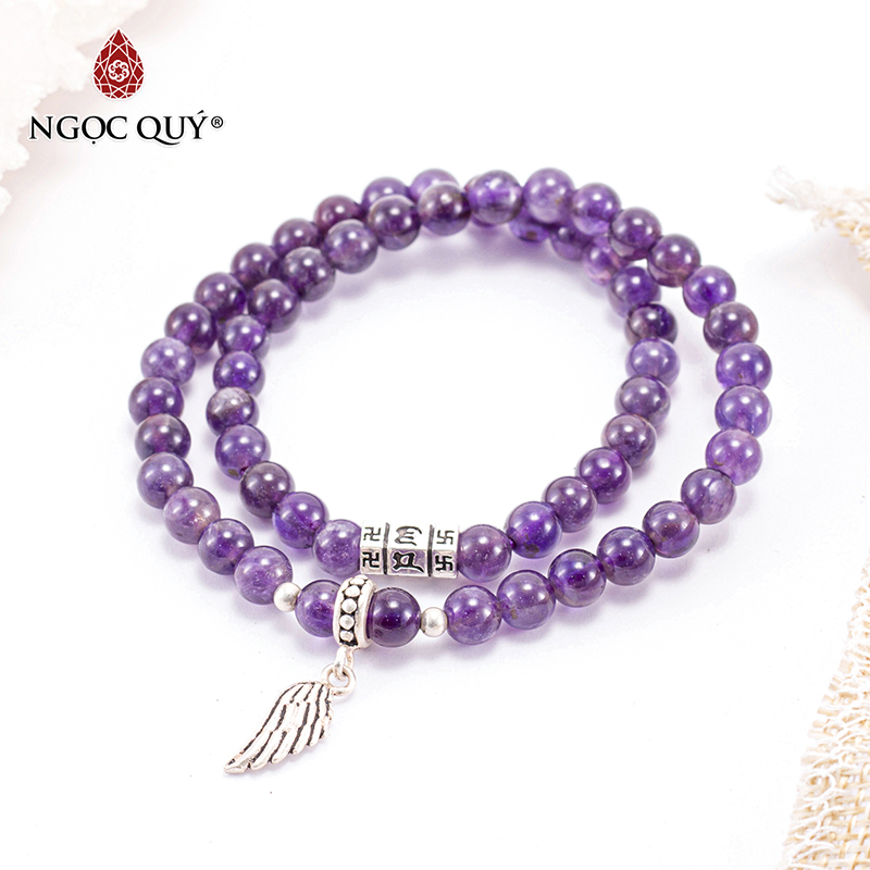 vòng tay đá thạch anh tím