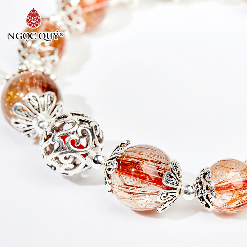 vòng tay đá thạch anh tóc đỏ