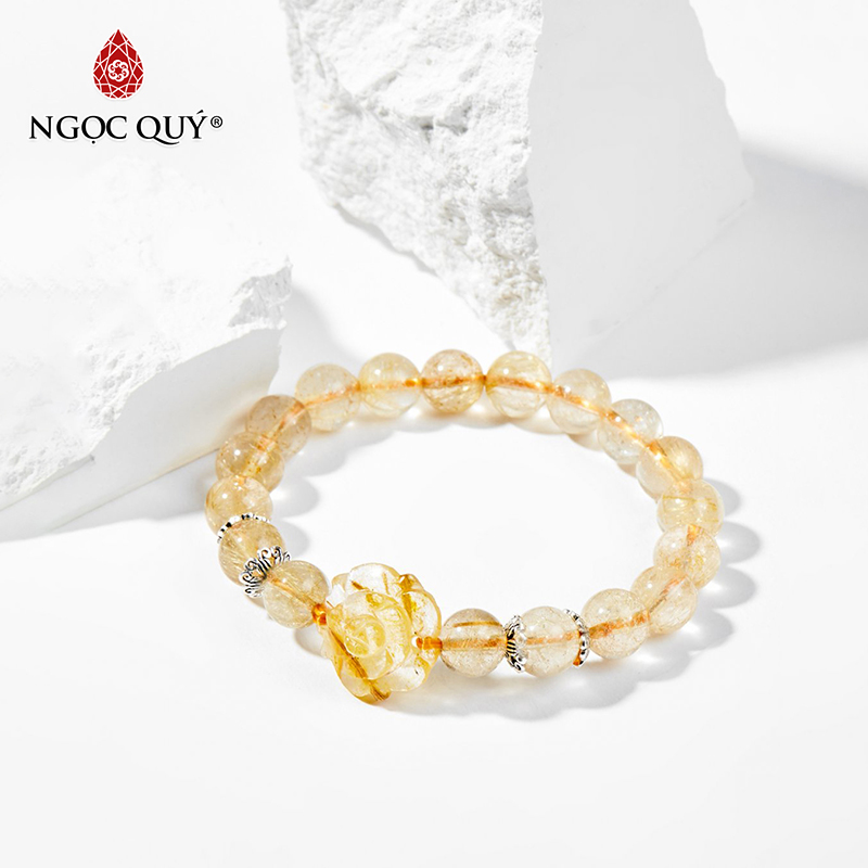 vòng tay đá thạch anh tóc vàng