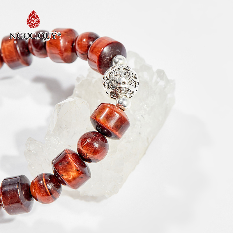 vòng tay đá mắt hổ nâu đỏ