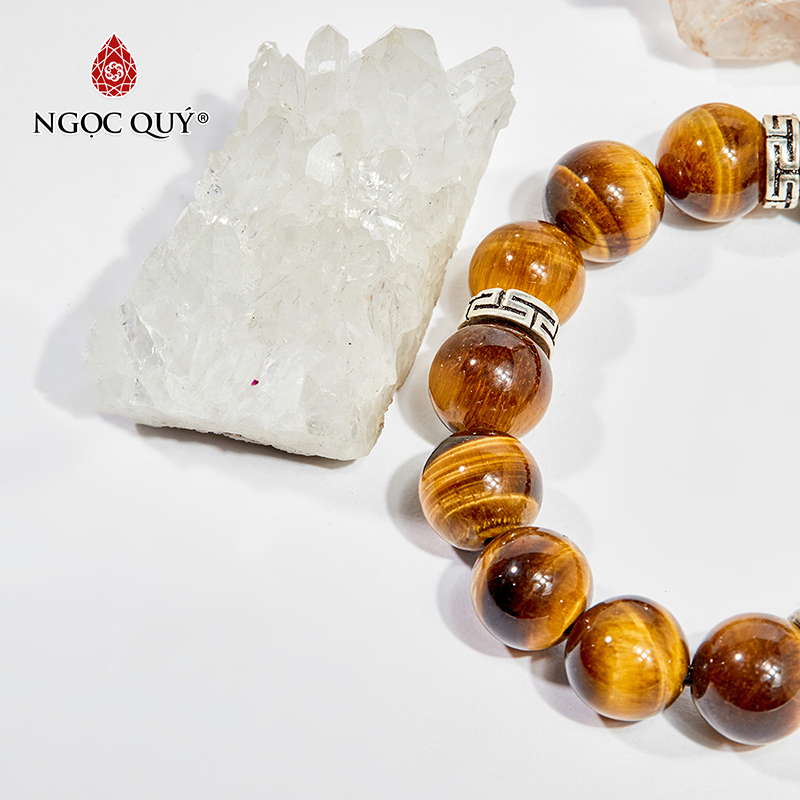 vòng tay đá mắt hổ vàng nâu