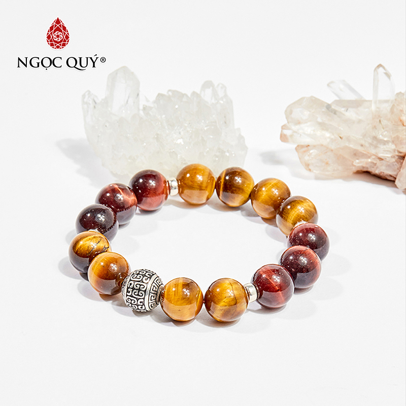 vòng tay đá mắt hổ vàng nâu