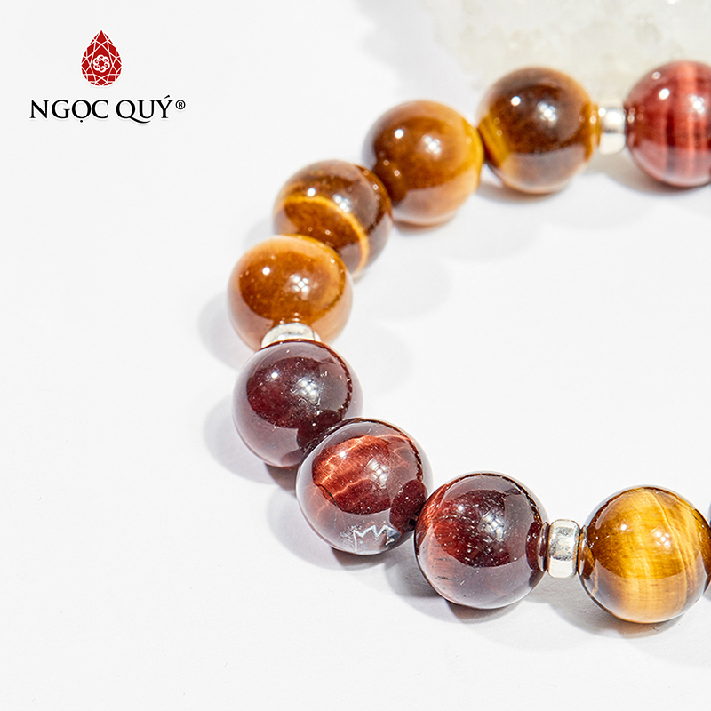 vòng tay đá mắt hổ vàng nâu