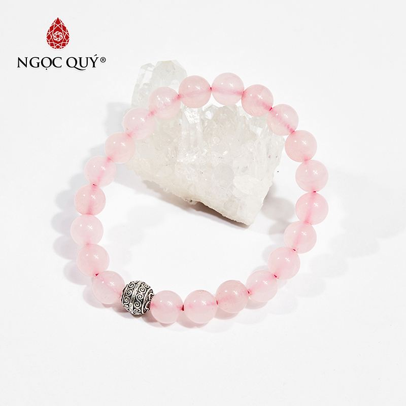 vòng tay đá thạch anh hồng