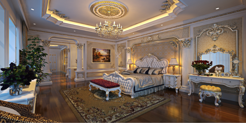 Thiết kế nội thất phòng ngủ phong cách tân cổ điển mới lạ