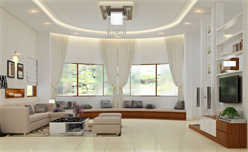 Thiết kế nội thất tạo sự cân bằng đối xứng