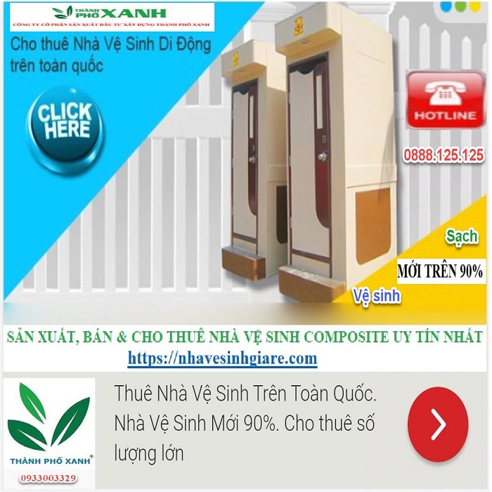 Nhà Vệ Sinh Di Động VS.1C TPX Cho Công trường Du lịch Sự kiện