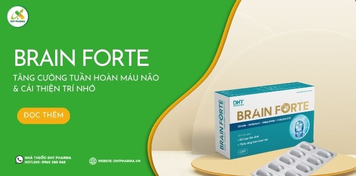 Brain Forte - tăng cường tuần hoàn máu não, cải thiện trí nhớ