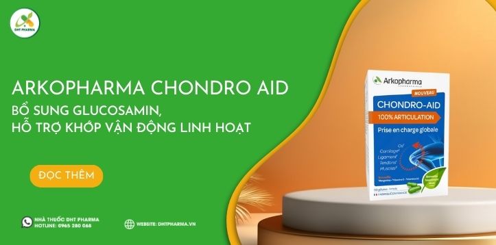 Arkopharma Chondro Aid - Viên uống bổ sung Glucosamin, hỗ trợ khớp vận động linh hoạt