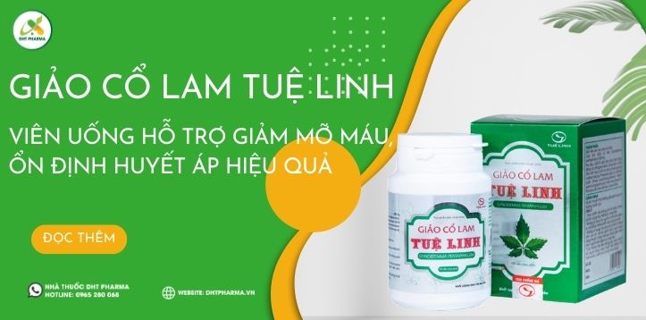 Giảo Cổ Lam Tuệ Linh - Viên uống hỗ trợ giảm mỡ máu, ổn định huyết áp hiệu quả