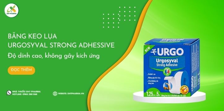 Băng keo lụa Urgosyval Strong Adhessive: Dính chắc, bền dai