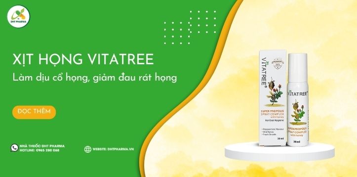 Xịt họng Vitatree: Làm dịu cổ họng, giảm ho, viêm họng