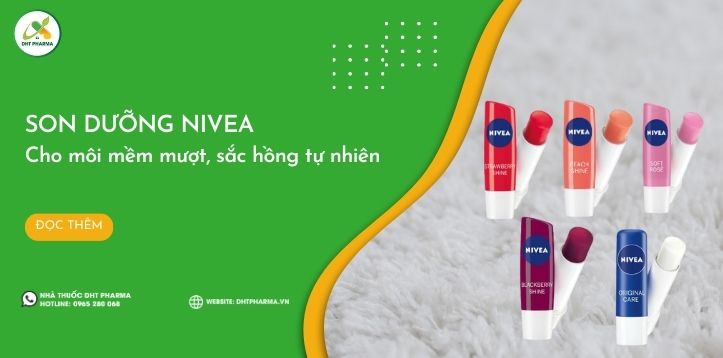 Son dưỡng Nivea: Cho môi mềm mượt, sắc hồng tự nhiên