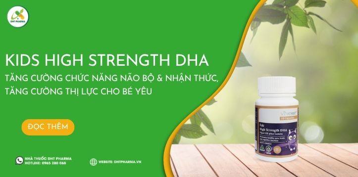 Kids High Strength DHA Vitatree - Hỗ trợ tăng cường chức năng não bộ & nhận thức, tăng cường thị lực cho bé yêu