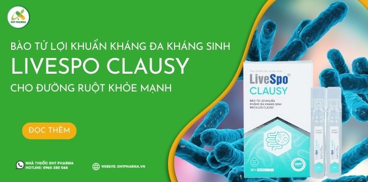 Bào tử lợi khuẩn kháng đa kháng sinh Livespo Clausy cho đường ruột khỏe mạnh