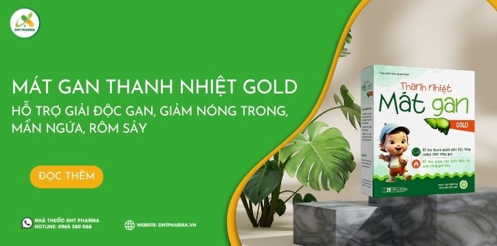 Mát Gan Thanh Nhiệt Gold - Hỗ trợ giải độc gan, giảm nóng trong, mẩn ngứa, rôm sảy