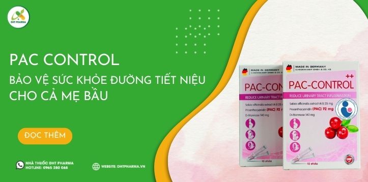 PAC CONTROL - Bảo vệ sức khỏe đường tiết niệu cho cả mẹ bầu