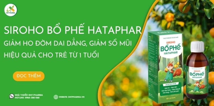 Siroho Bổ phế Hataphar giảm ho đờm dai dẳng, giảm sổ mũi hiệu quả cho trẻ từ 1 tuổi