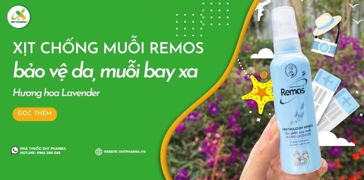 Xịt chống muỗi Remos hương hoa lavender - bảo vệ da, muỗi bay xa