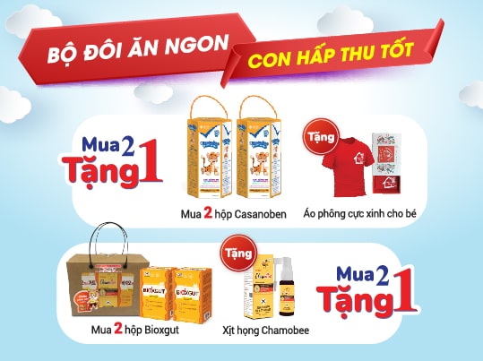 Bộ đôi ăn ngon - Con hấp thu tốt