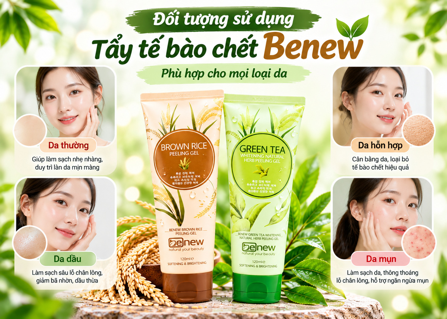 Tẩy tế bào chết Benew